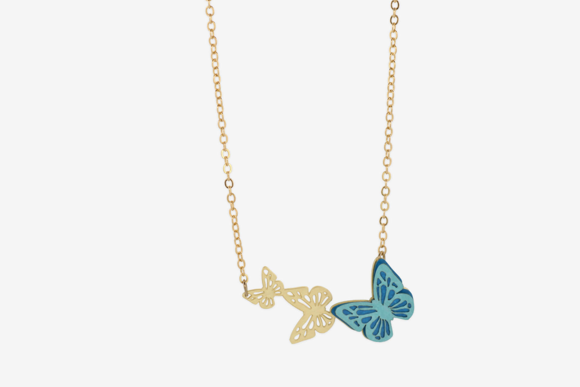 Collar Mariposas Zoé Dorado - Imagen 5