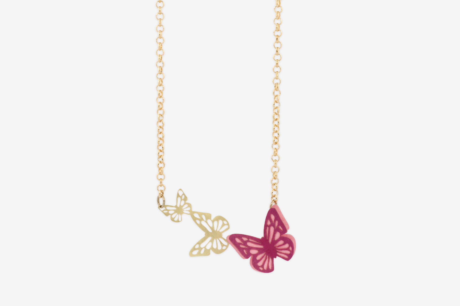 Collar Mariposas Zoé Dorado - Imagen 4