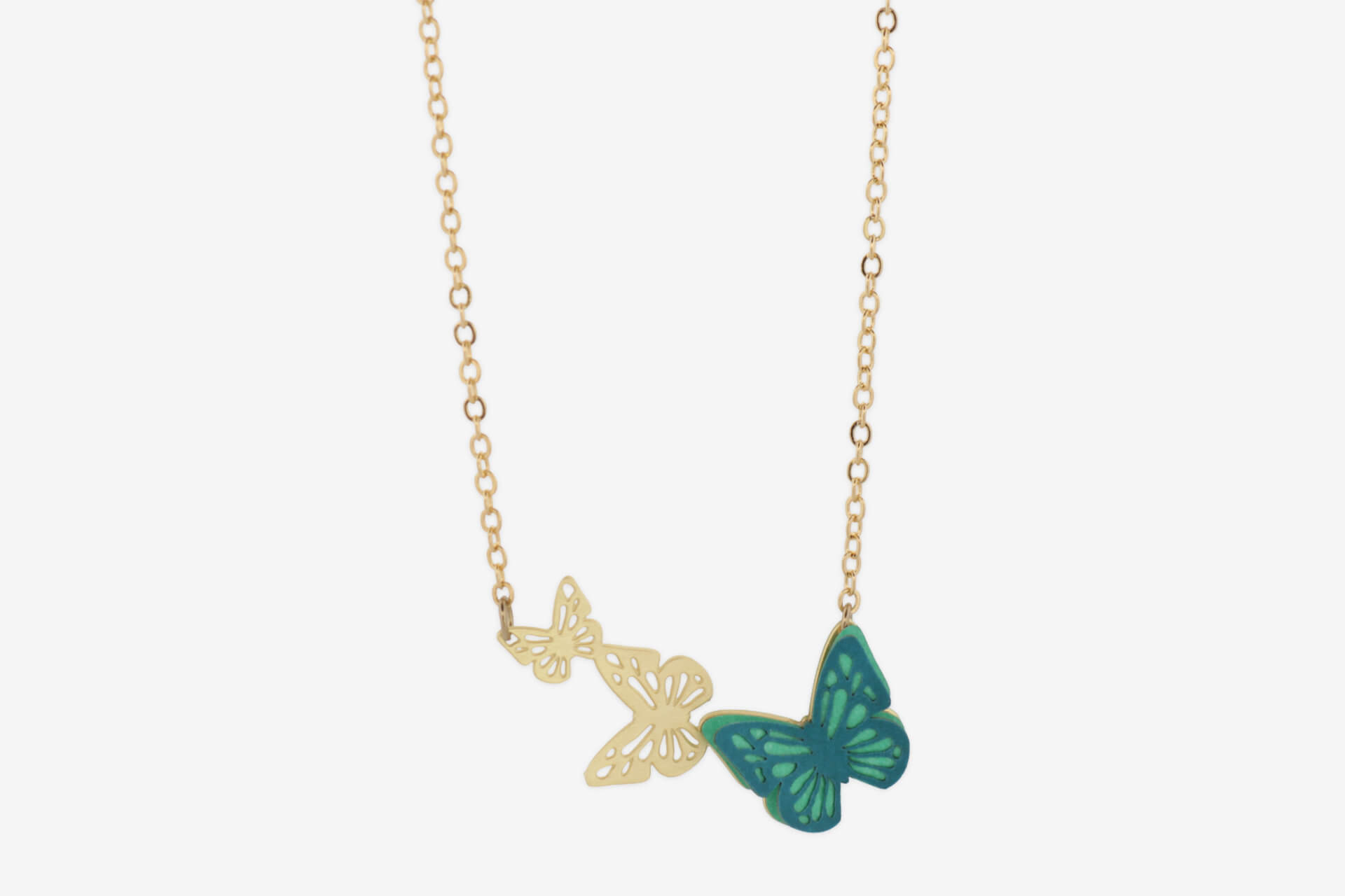 Collar Mariposas Zoé Dorado - Imagen 3