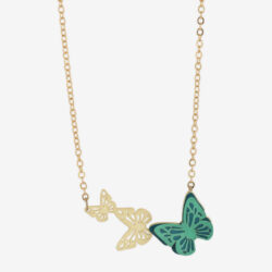 Collar Mariposas Zoé Dorado - Thumbnail Image 2