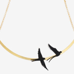Collar Corto Pájaros Dorado - Thumbnail Image 1