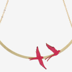Collar Corto Pájaros Dorado - Thumbnail Image 3