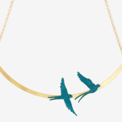 Collar Corto Pájaros Dorado - Thumbnail Image 4