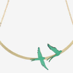 Collar Corto Pájaros Dorado - Thumbnail Image 2