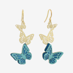 Pendientes Mariposas Zoé Dorado - Thumbnail Image 2