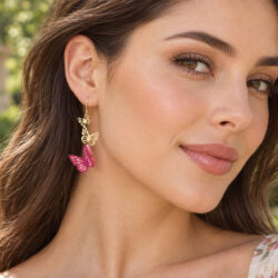 Pendientes Mariposas Zoé Dorado - Thumbnail Image 6