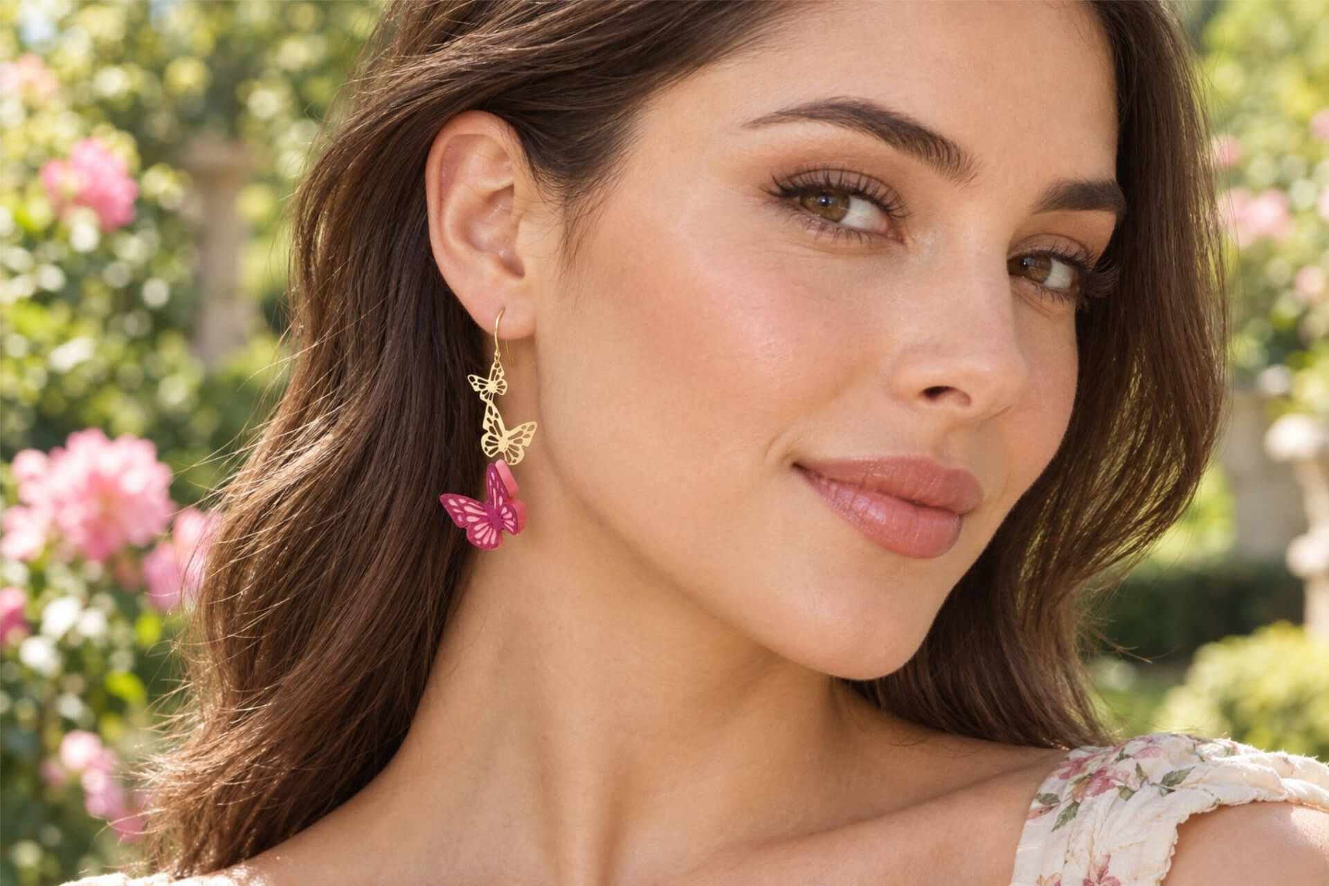 Pendientes Mariposas Zoé Dorado - Imagen 6