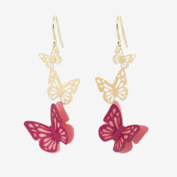 Pendientes Mariposas Zoé Dorado - Thumbnail Image 3
