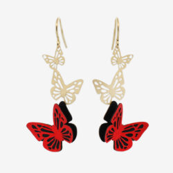 Pendientes Mariposas Zoé Dorado - Thumbnail Image 1
