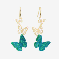 Pendientes Mariposas Zoé Dorado - Thumbnail Image 5