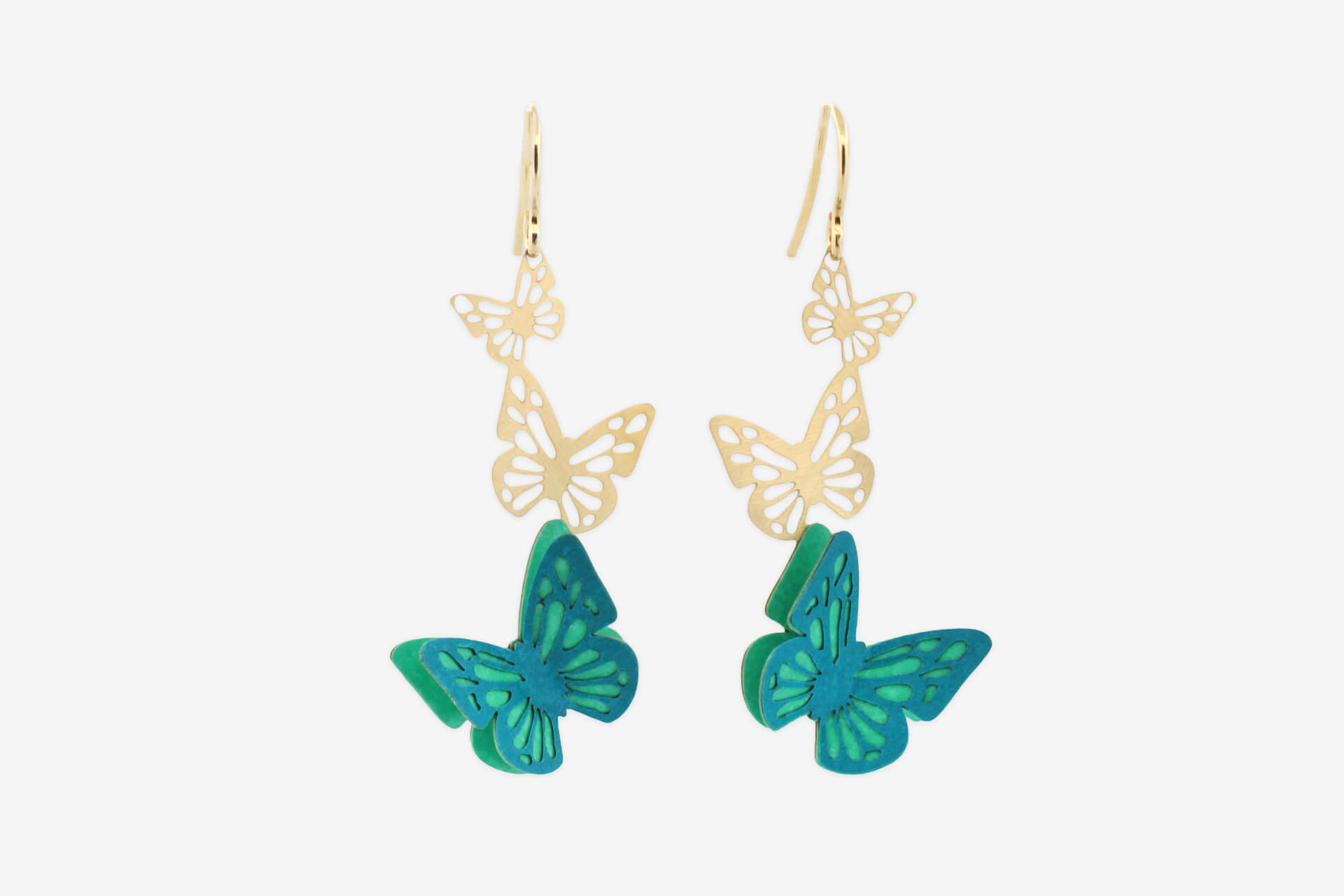 Pendientes Mariposas Zoé Dorado - Imagen 5