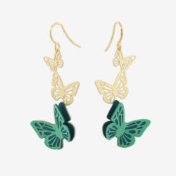Pendientes Mariposas Zoé Dorado - Thumbnail Image 4