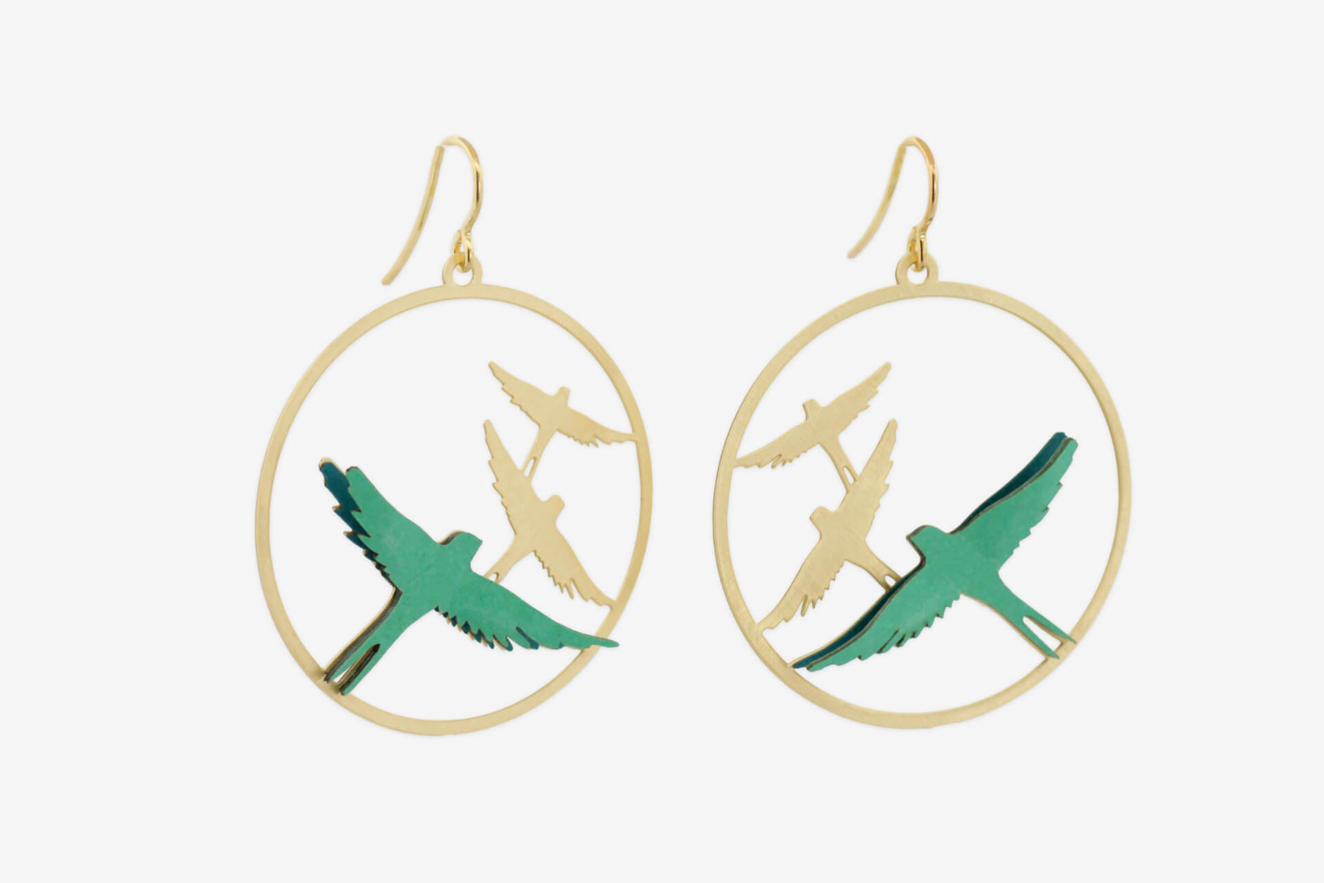 Pendientes Pájaros Dorados - Imagen 4